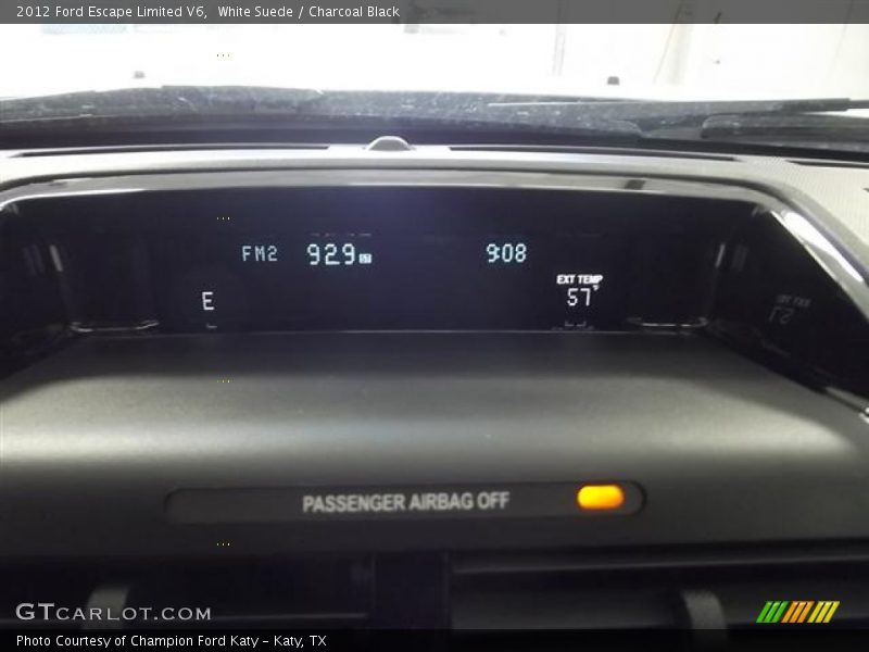 White Suede / Charcoal Black 2012 Ford Escape Limited V6