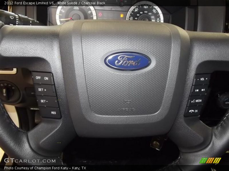 White Suede / Charcoal Black 2012 Ford Escape Limited V6