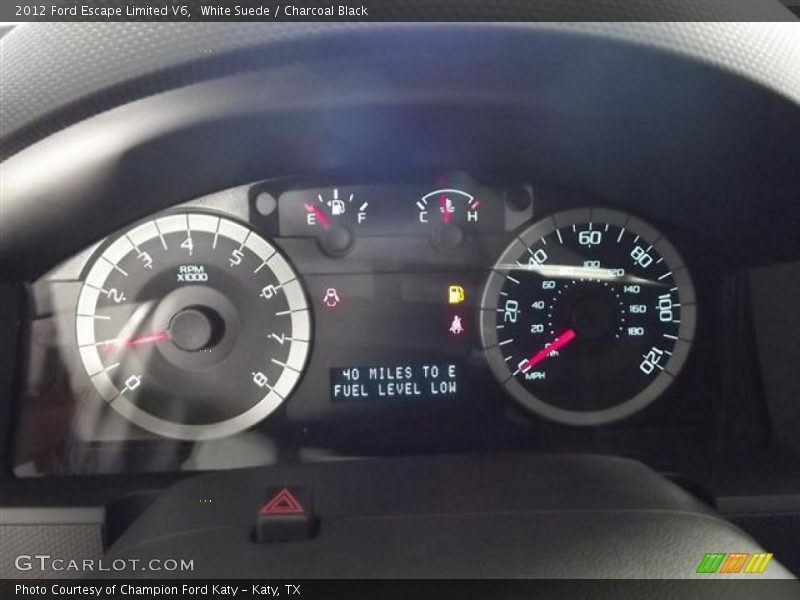 White Suede / Charcoal Black 2012 Ford Escape Limited V6