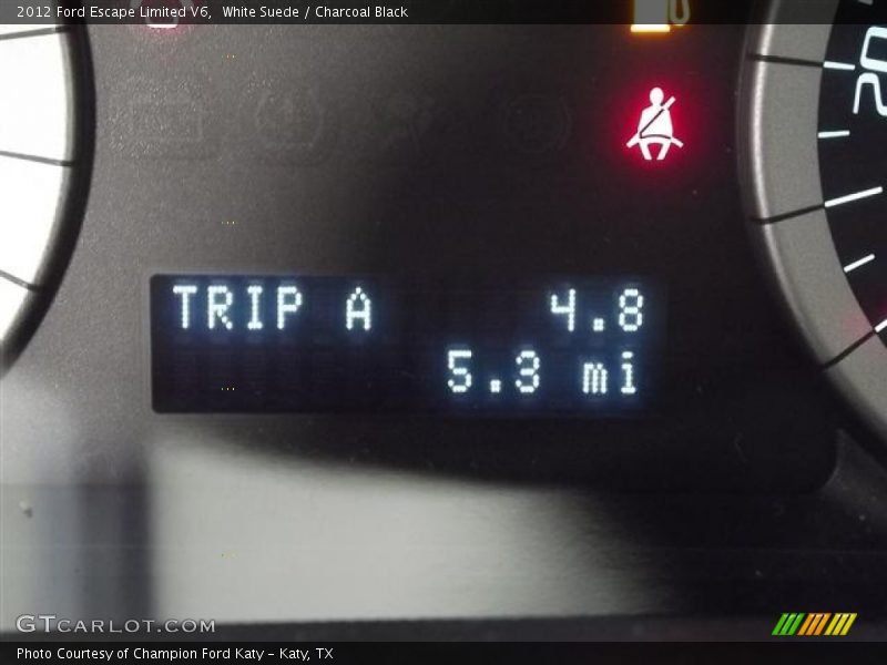 White Suede / Charcoal Black 2012 Ford Escape Limited V6