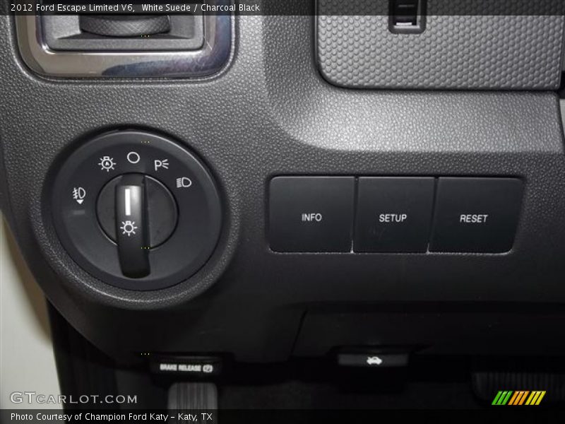 White Suede / Charcoal Black 2012 Ford Escape Limited V6