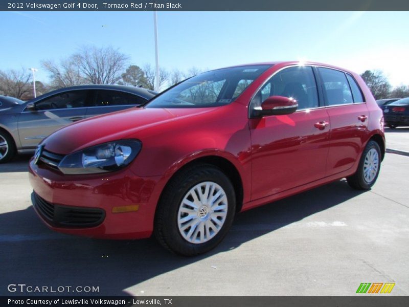 Tornado Red / Titan Black 2012 Volkswagen Golf 4 Door