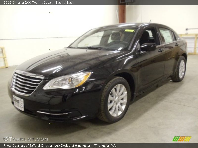 Black / Black 2012 Chrysler 200 Touring Sedan