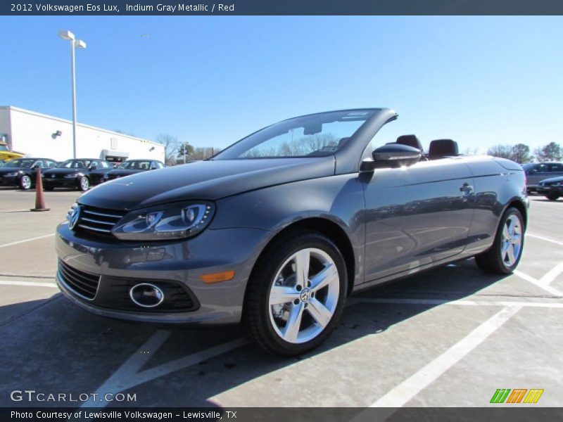 Indium Gray Metallic / Red 2012 Volkswagen Eos Lux