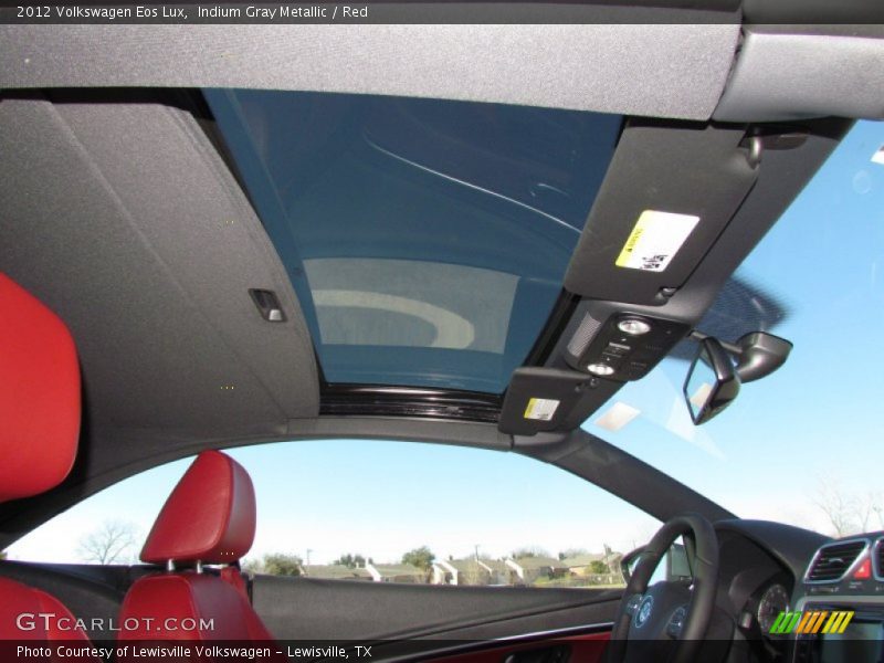 Indium Gray Metallic / Red 2012 Volkswagen Eos Lux
