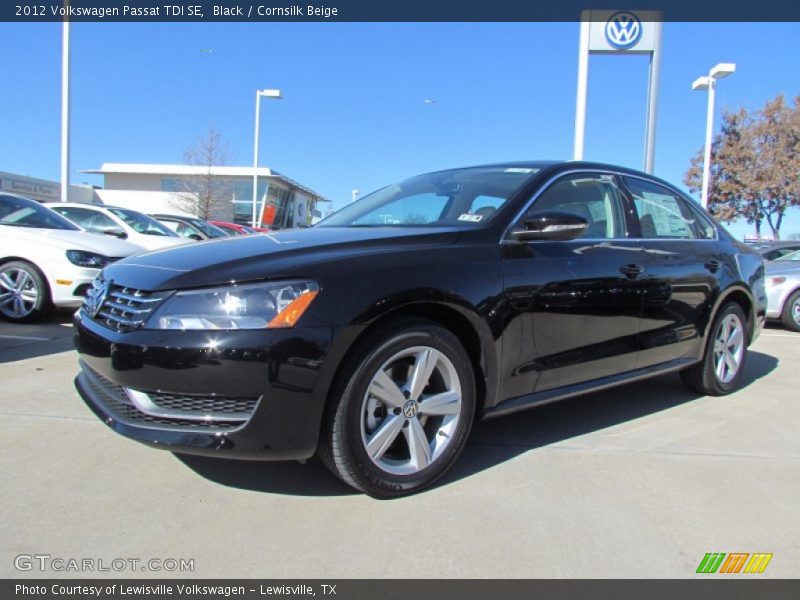 Black / Cornsilk Beige 2012 Volkswagen Passat TDI SE