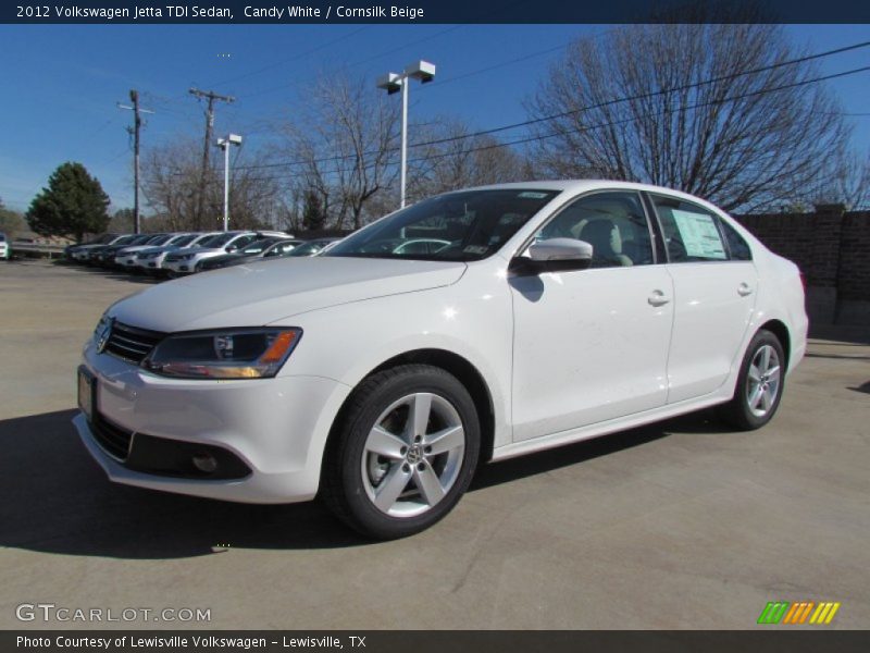 Candy White / Cornsilk Beige 2012 Volkswagen Jetta TDI Sedan