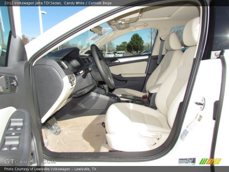 Candy White / Cornsilk Beige 2012 Volkswagen Jetta TDI Sedan