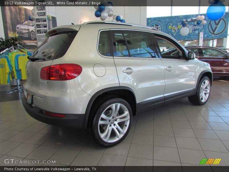 White Gold Metallic / Beige 2012 Volkswagen Tiguan SEL