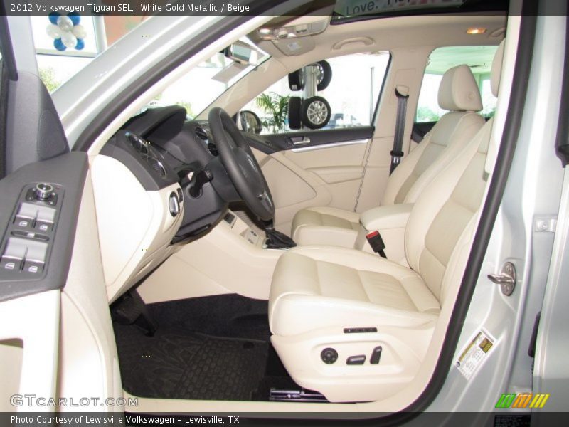 White Gold Metallic / Beige 2012 Volkswagen Tiguan SEL