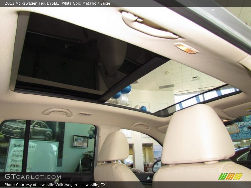 White Gold Metallic / Beige 2012 Volkswagen Tiguan SEL