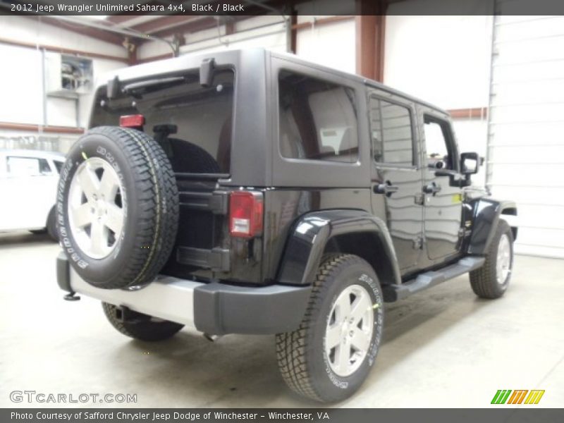 Black / Black 2012 Jeep Wrangler Unlimited Sahara 4x4