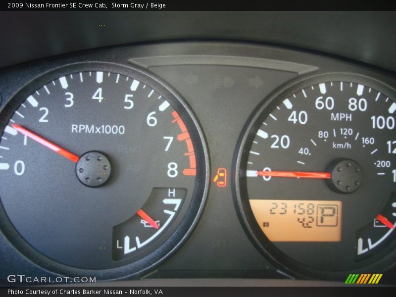 Storm Gray / Beige 2009 Nissan Frontier SE Crew Cab