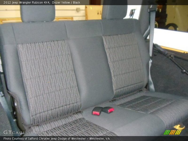 Rear Seat of 2012 Wrangler Rubicon 4X4