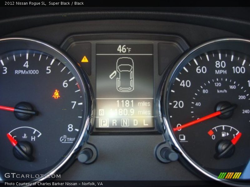 Super Black / Black 2012 Nissan Rogue SL