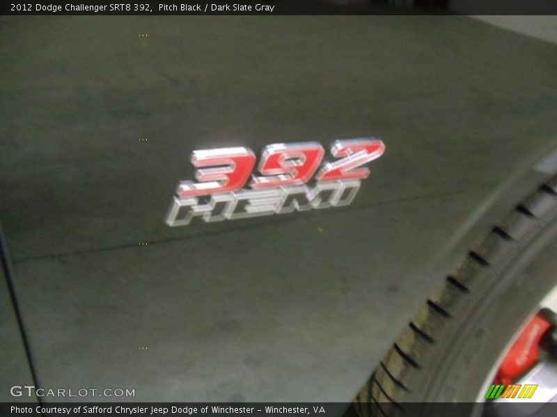 Pitch Black / Dark Slate Gray 2012 Dodge Challenger SRT8 392