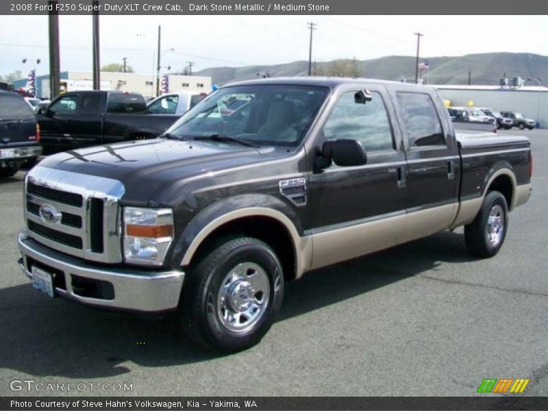 Dark Stone Metallic / Medium Stone 2008 Ford F250 Super Duty XLT Crew Cab