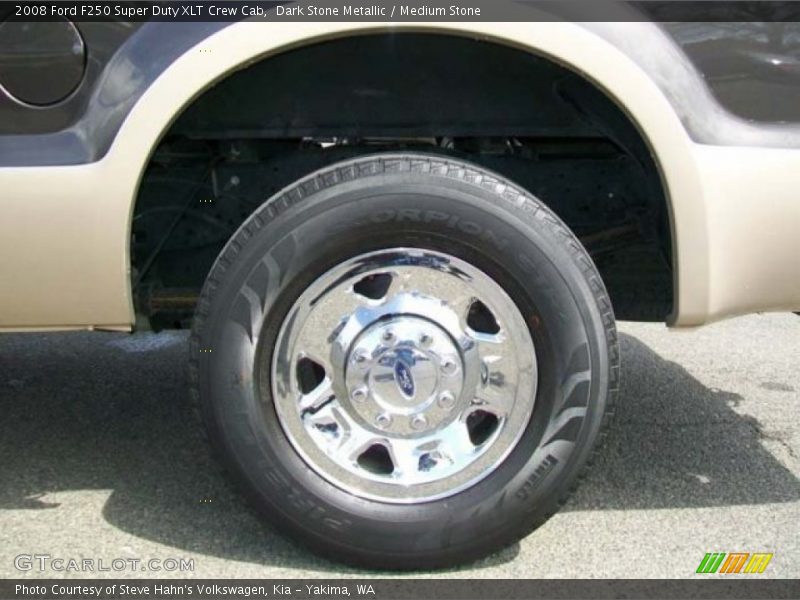 Dark Stone Metallic / Medium Stone 2008 Ford F250 Super Duty XLT Crew Cab