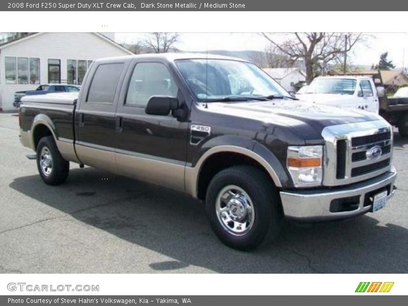 Dark Stone Metallic / Medium Stone 2008 Ford F250 Super Duty XLT Crew Cab