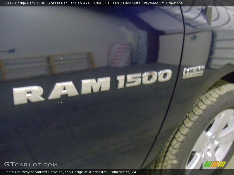 True Blue Pearl / Dark Slate Gray/Medium Graystone 2012 Dodge Ram 1500 Express Regular Cab 4x4