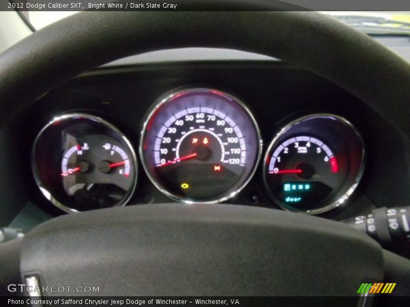 Bright White / Dark Slate Gray 2012 Dodge Caliber SXT