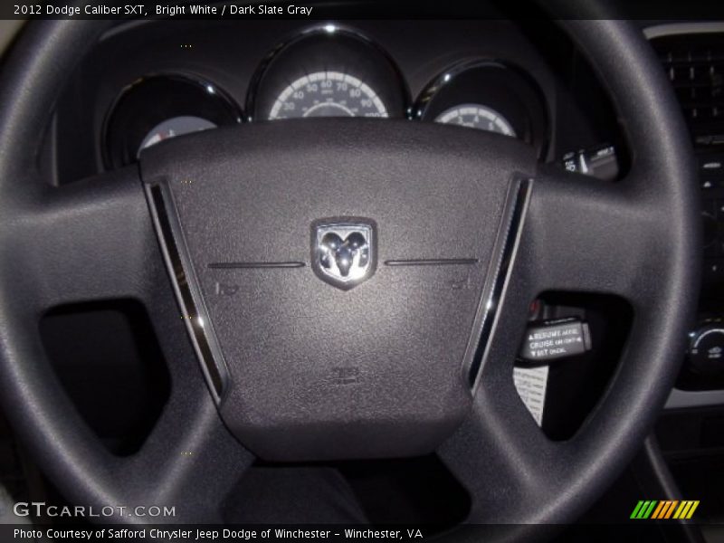 Bright White / Dark Slate Gray 2012 Dodge Caliber SXT