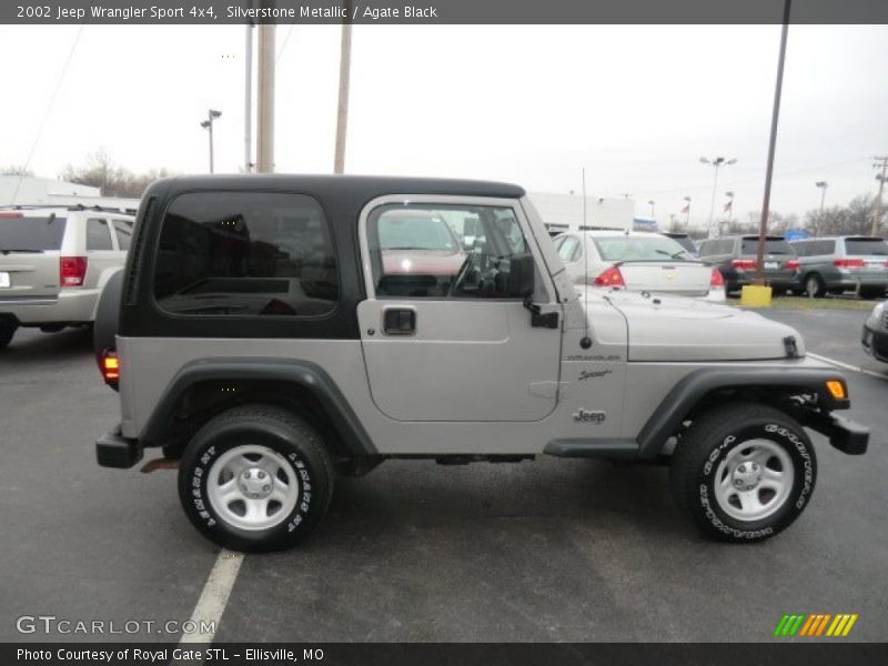 Silverstone Metallic / Agate Black 2002 Jeep Wrangler Sport 4x4