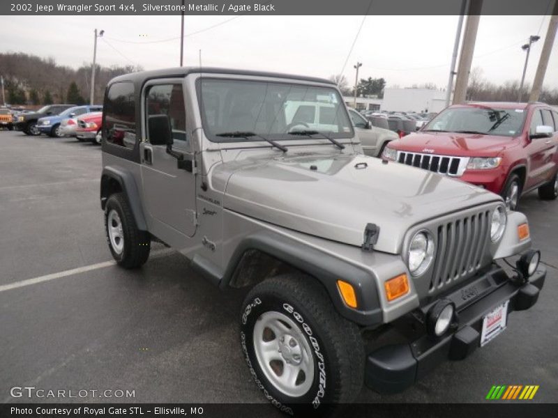 Silverstone Metallic / Agate Black 2002 Jeep Wrangler Sport 4x4