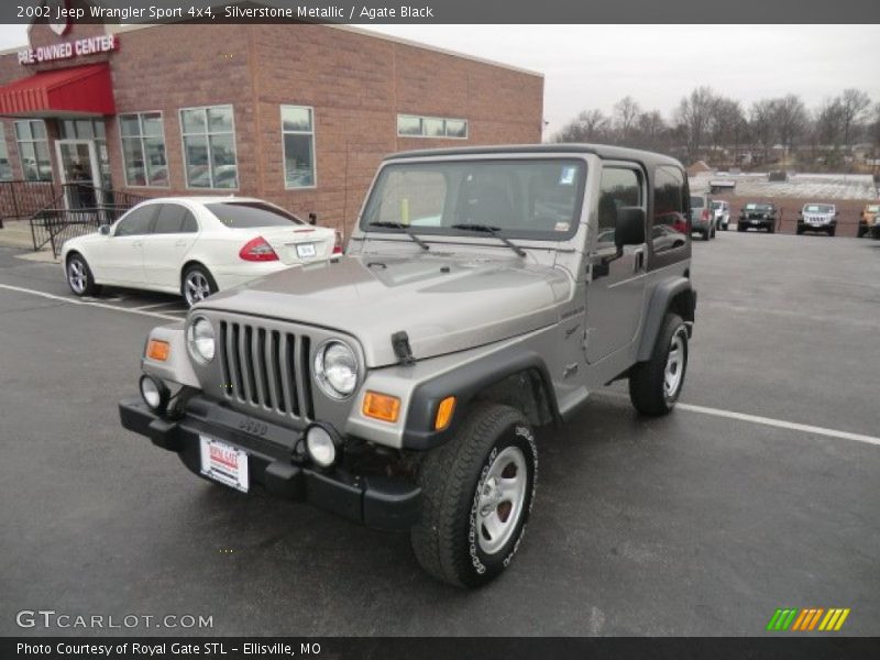 Silverstone Metallic / Agate Black 2002 Jeep Wrangler Sport 4x4
