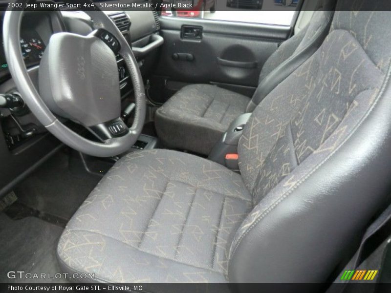 Silverstone Metallic / Agate Black 2002 Jeep Wrangler Sport 4x4