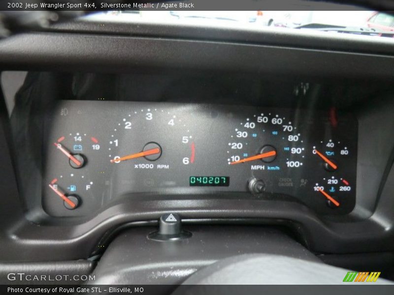 Silverstone Metallic / Agate Black 2002 Jeep Wrangler Sport 4x4