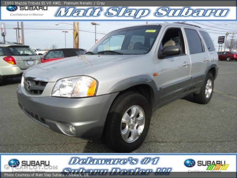 Platinum Metallic / Gray 2001 Mazda Tribute ES V6 4WD