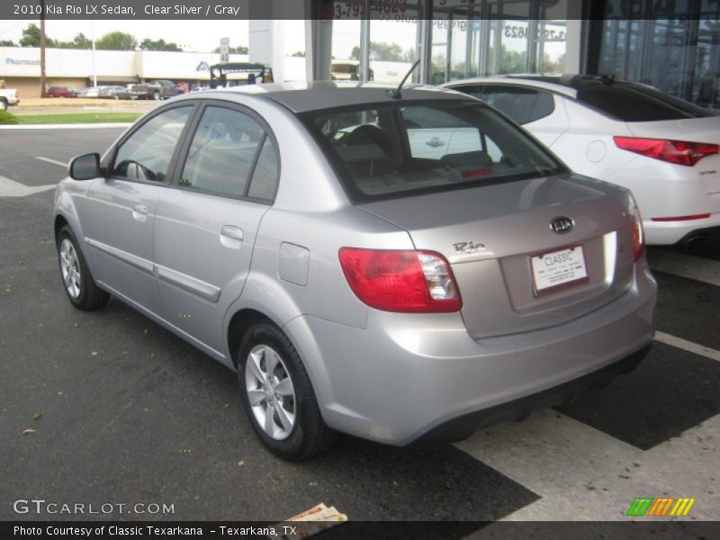 Clear Silver / Gray 2010 Kia Rio LX Sedan