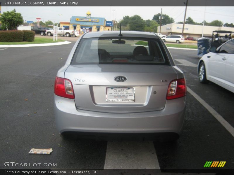 Clear Silver / Gray 2010 Kia Rio LX Sedan