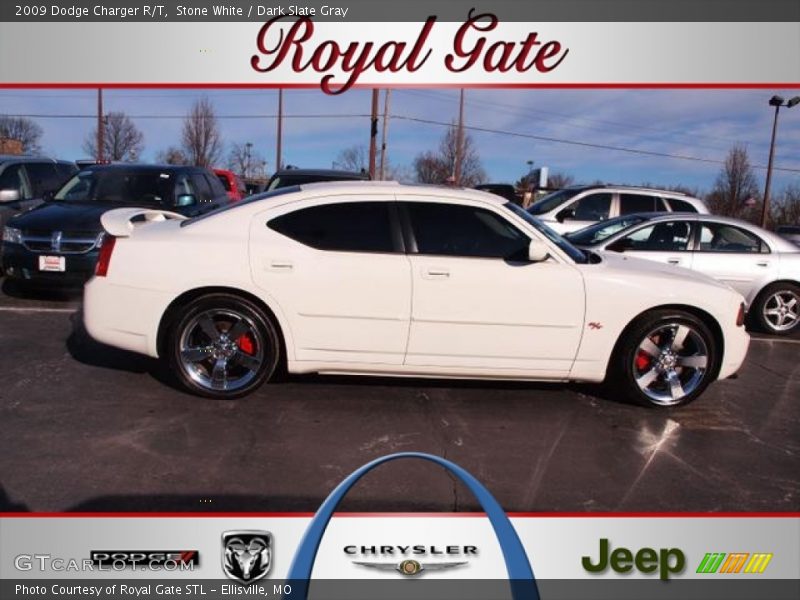 Stone White / Dark Slate Gray 2009 Dodge Charger R/T