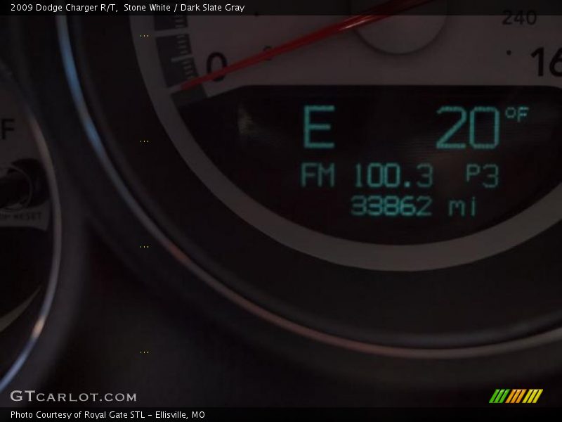 Stone White / Dark Slate Gray 2009 Dodge Charger R/T