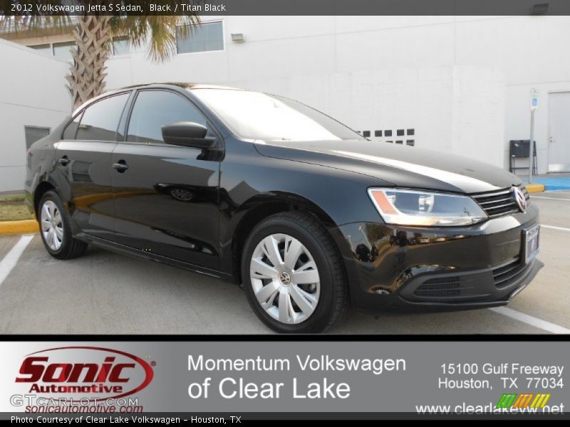 Black / Titan Black 2012 Volkswagen Jetta S Sedan