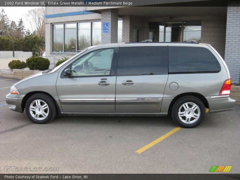 Estate Green Metallic / Medium Parchment Beige 2002 Ford Windstar SE