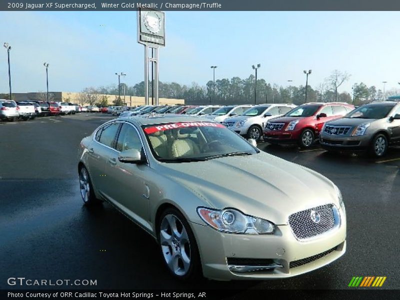 Winter Gold Metallic / Champagne/Truffle 2009 Jaguar XF Supercharged