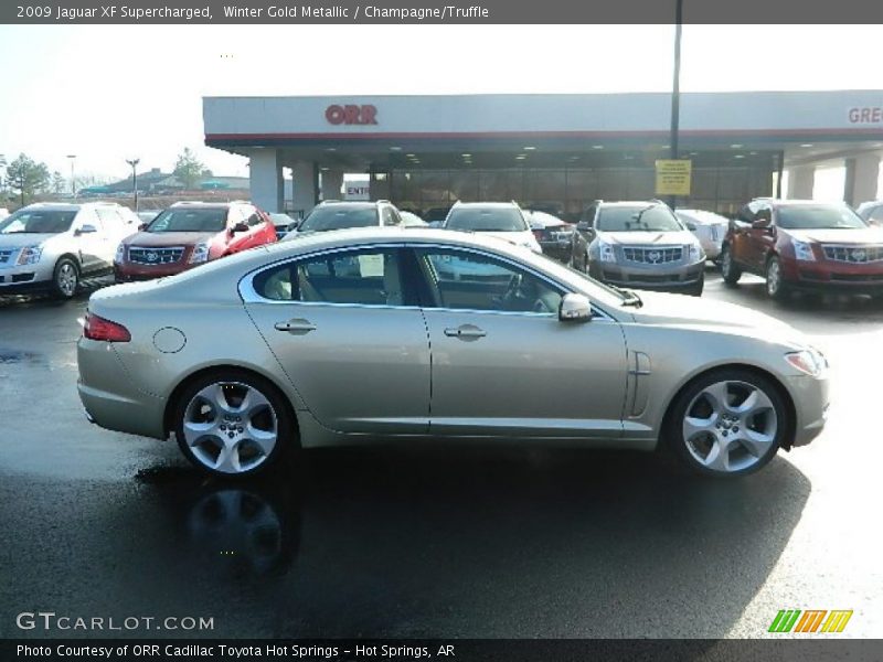 Winter Gold Metallic / Champagne/Truffle 2009 Jaguar XF Supercharged