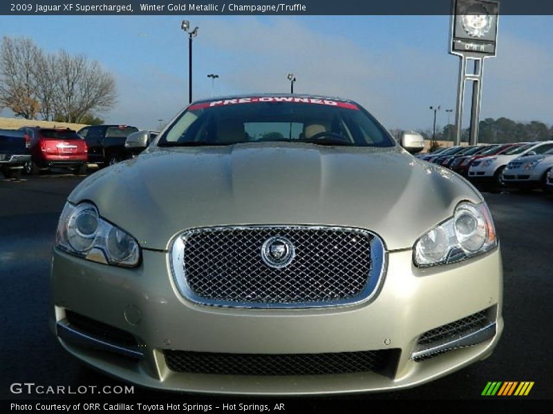 Winter Gold Metallic / Champagne/Truffle 2009 Jaguar XF Supercharged