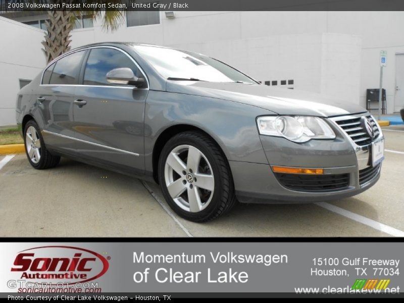 United Gray / Black 2008 Volkswagen Passat Komfort Sedan