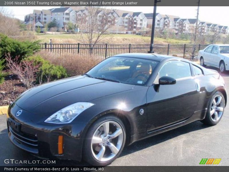 Magnetic Black Pearl / Burnt Orange Leather 2006 Nissan 350Z Touring Coupe