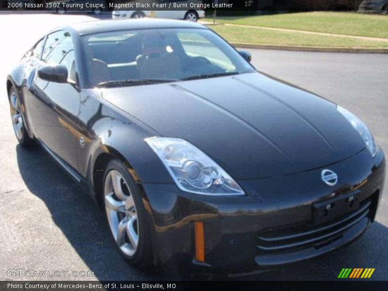 Magnetic Black Pearl / Burnt Orange Leather 2006 Nissan 350Z Touring Coupe