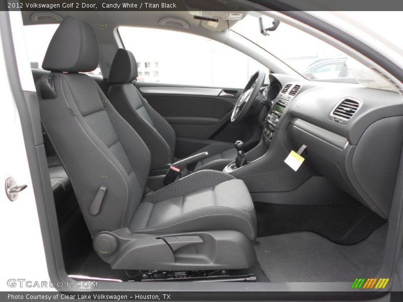 Front Seat of 2012 Golf 2 Door