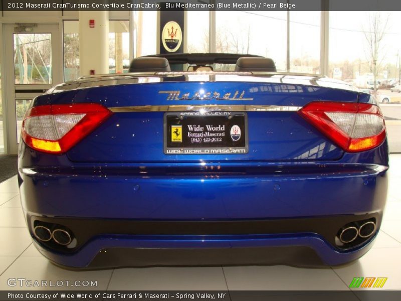 Blu Mediterraneo (Blue Metallic) / Pearl Beige 2012 Maserati GranTurismo Convertible GranCabrio