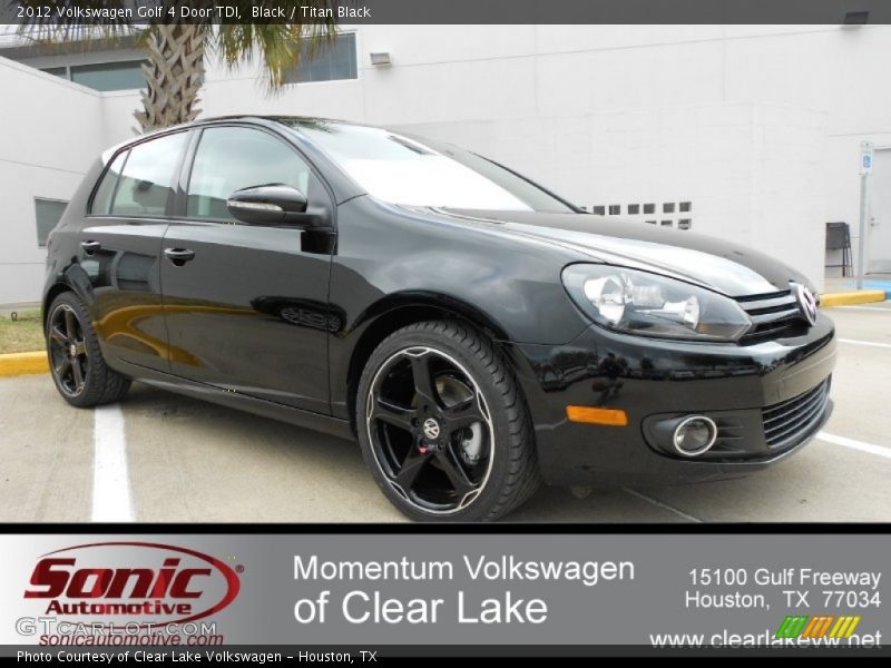 Black / Titan Black 2012 Volkswagen Golf 4 Door TDI