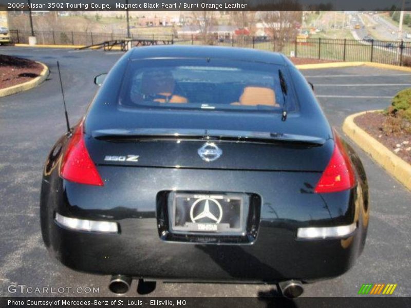 Magnetic Black Pearl / Burnt Orange Leather 2006 Nissan 350Z Touring Coupe