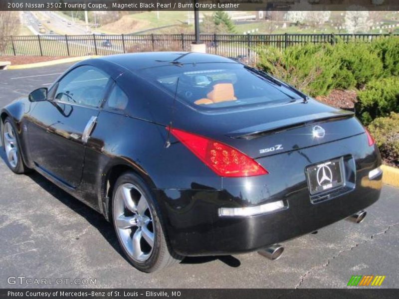 Magnetic Black Pearl / Burnt Orange Leather 2006 Nissan 350Z Touring Coupe