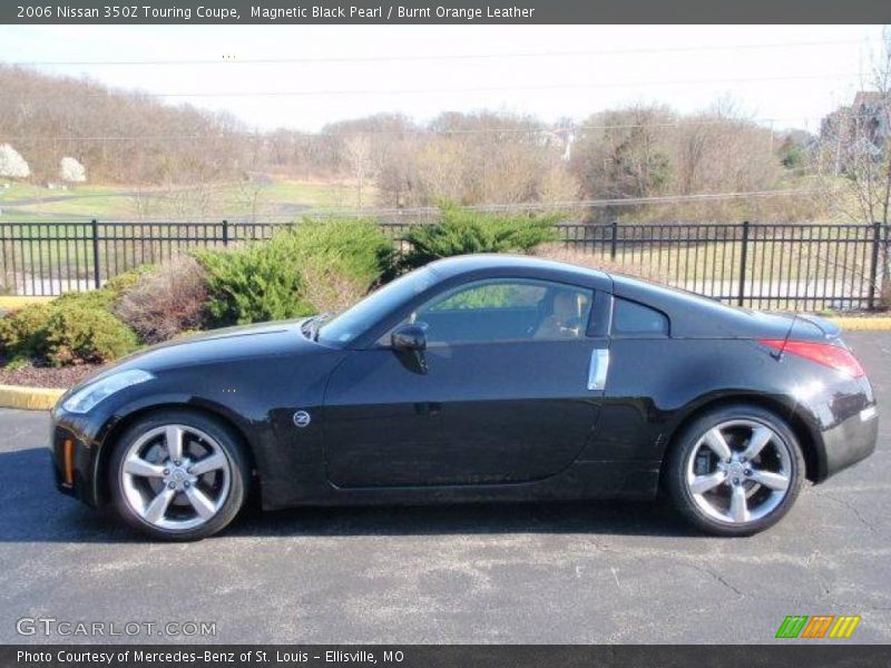 Magnetic Black Pearl / Burnt Orange Leather 2006 Nissan 350Z Touring Coupe